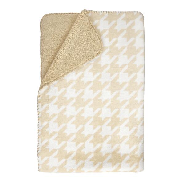 HOME CREATION(R) 				Plaid en teddy velours