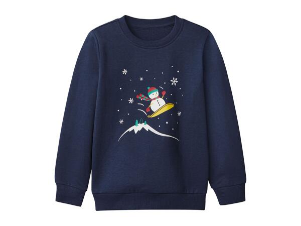Lupilu Younger Kids' Navy Christmas Sweatshirt