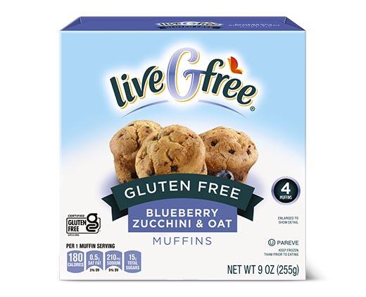 liveGfree 
 Gluten Free Muffins Chocolate Zucchini or Blueberry Oat
