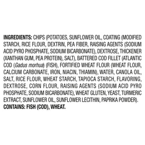 Breaded Cod Fillet & Chips, 14 oz