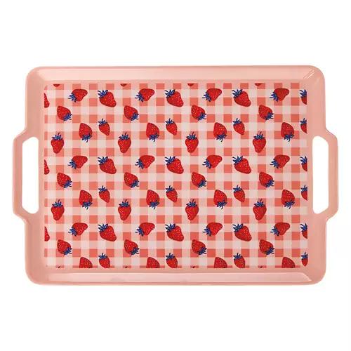 Melamine Grill Platter - Strawberry