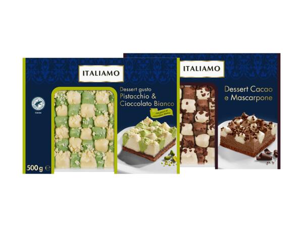 Dessert Pistachio and White Chocolate Or Mascarpone and Cocoa