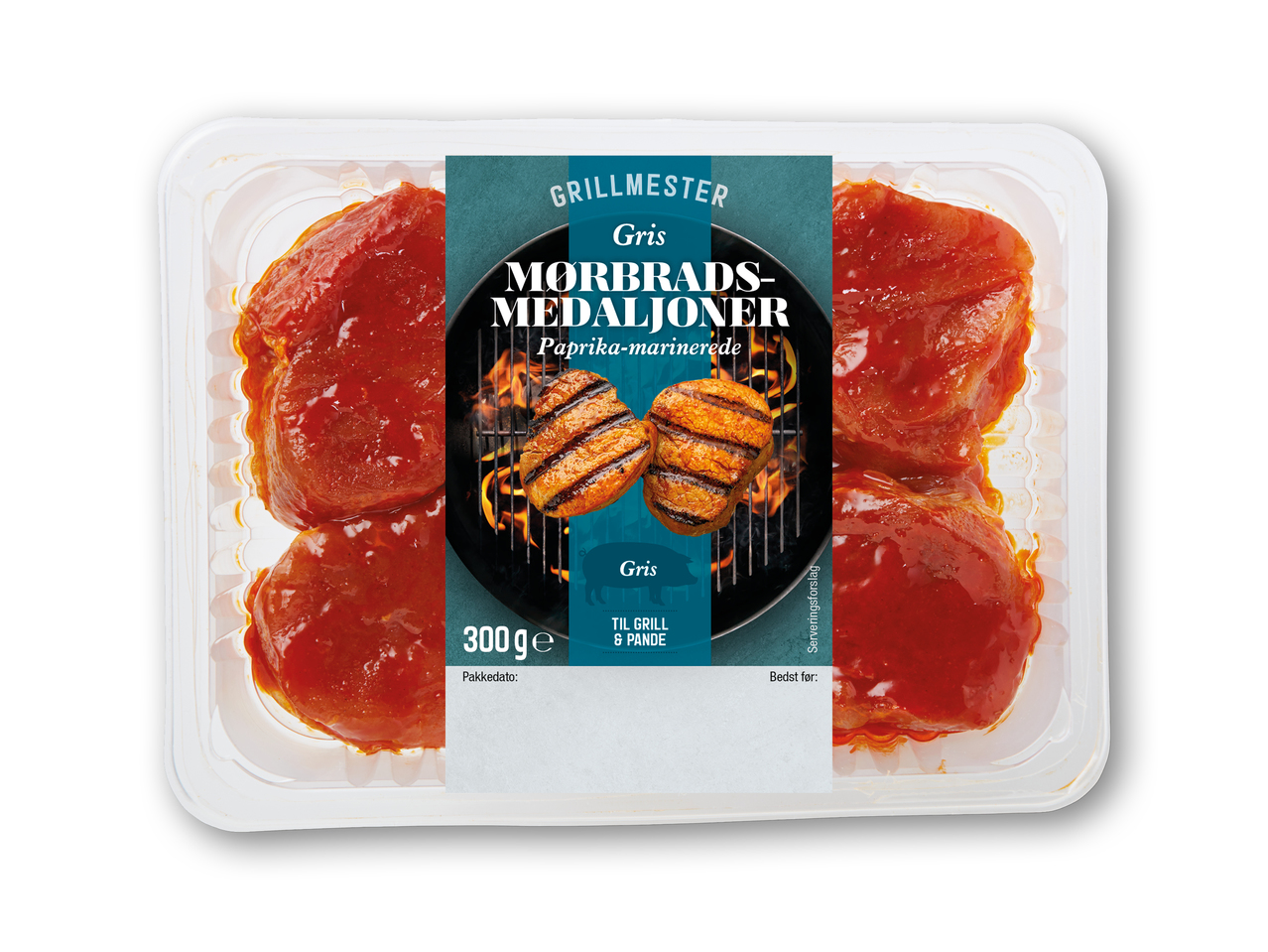 GRILLMESTER Marinerede mørbrads- medaljoner