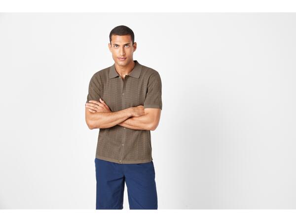 Men's knitted short sleeve shirt