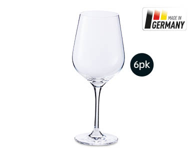 Crystal Red Wine Glasses 6pk