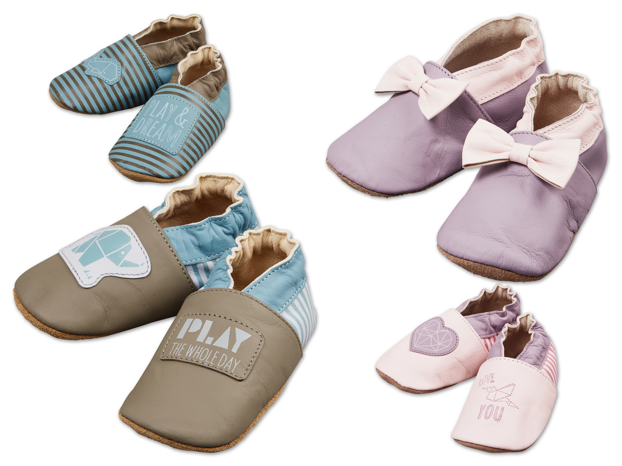 LUPILU(R)PURE COLLECTION Baby Leder-Krabbelschuhe1