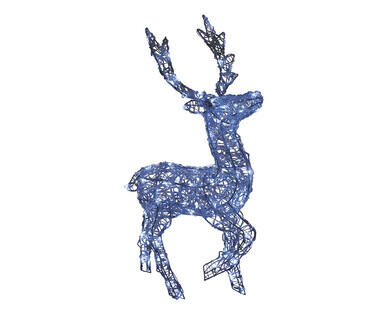 LED Solar Acrylic Look Reindeer Light