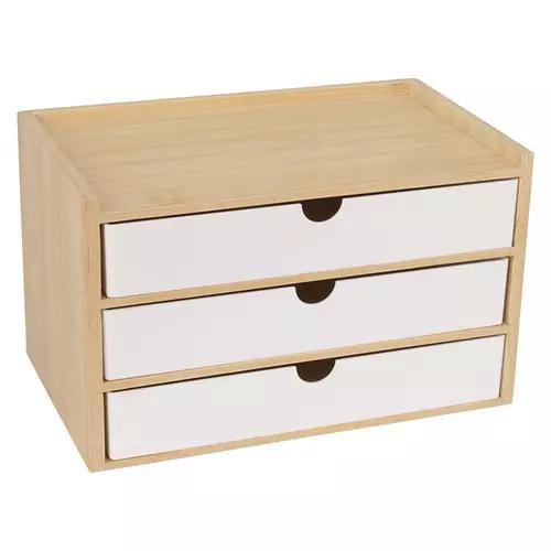 3 Drawer Bamboo Organizer