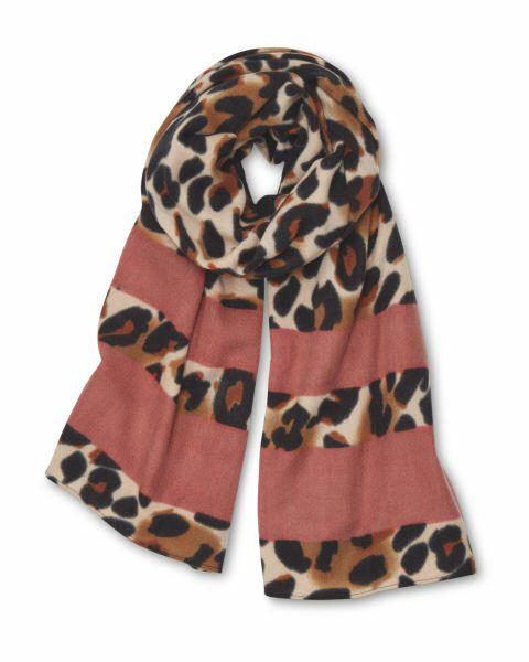 Avenue Ladies' Brown Leopard Scarf