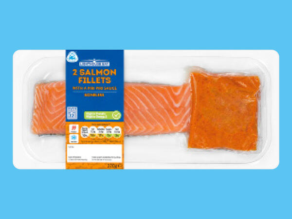 Lighthouse Bay 2 Salmon Fillets with a Piri Piri Sauce