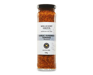 Millicent Grove Gourmet Garlic Sundried Tomato Mustard 150g