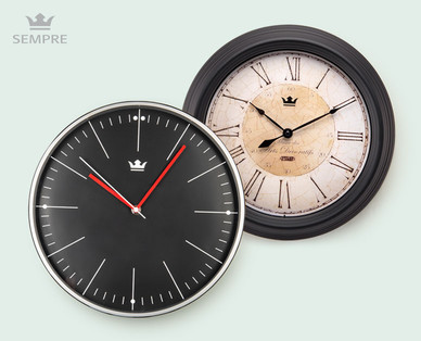SEMPRE Metall- oder Vintage-Wanduhr