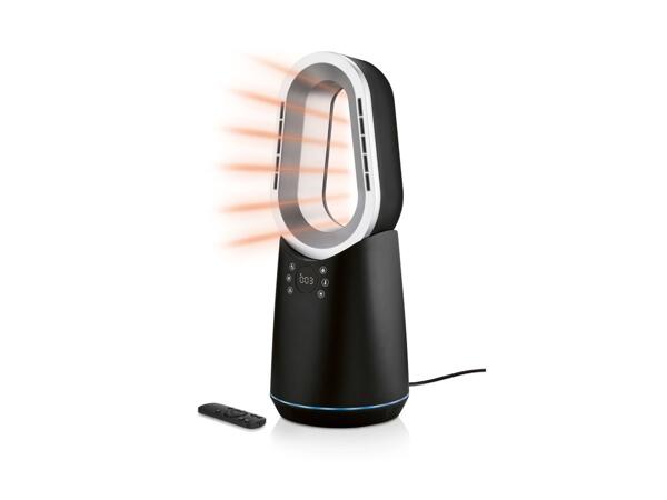 Silvercrest Bladeless Desk Fan Heater - Black