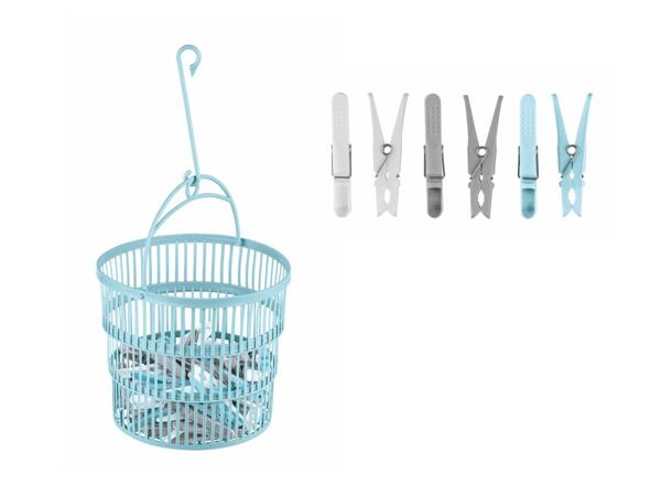 Corbeille ­télescopique/​pinces à linge