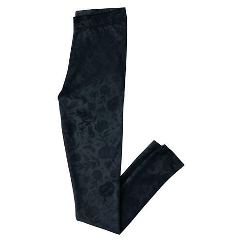 Ladies Halloween Ultra Plush Legging - Goth Floral, S