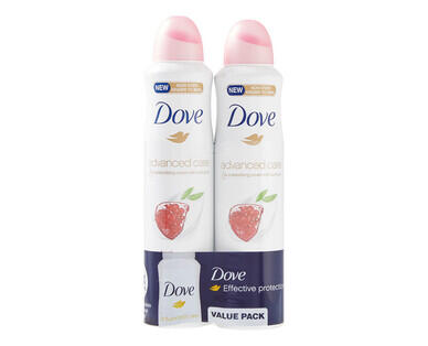 Dove Antiperspirant Deodorant for Men 2 x 148g or Women 2 x 127g