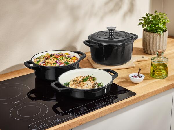 Cast Iron Casserole Dish Set, 3 pieces