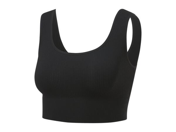 Crivit Ladies' Black Low Impact Sports Bra