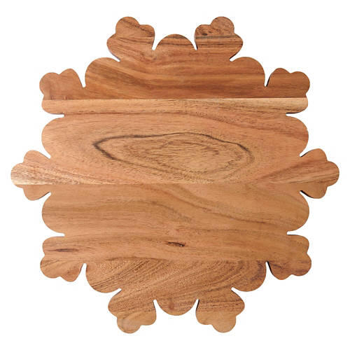 Holiday Snowflake Shaped Wood Board