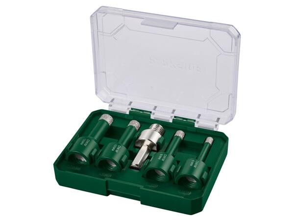 Diamond tile drill bit set, 5 pieces