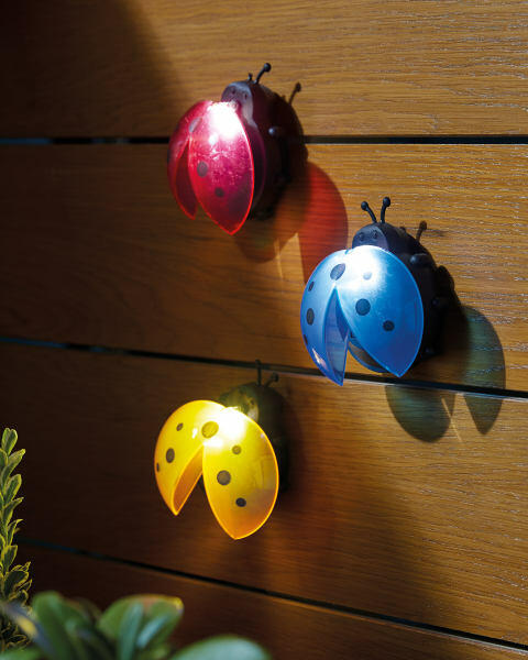 Blue Solar Ladybird Light