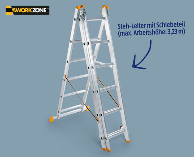 WORKZONE Alu-Leiter, 3-teilig