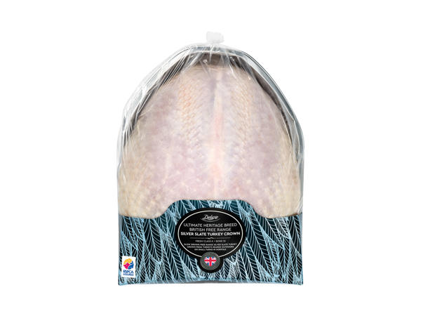 Deluxe Ultimate Heritage Breed Free Range Silver Slate British Turkey Crown