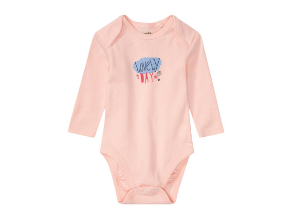 Lupilu Baby Long - Sleeve Bodysuits - 3 pack
