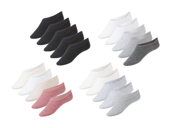 Chaussettes invisibles en coton, 5 paires