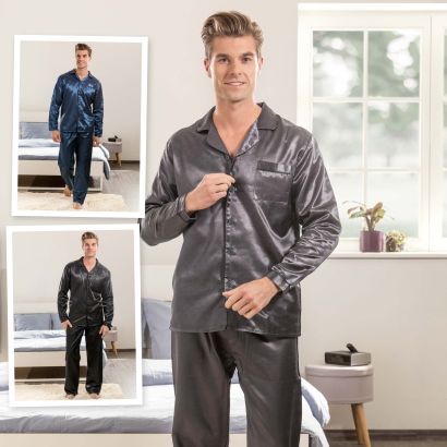 Pyjama en satin pour hommes