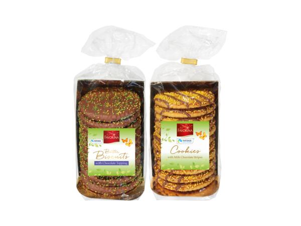Kakor med mjölkchoklad