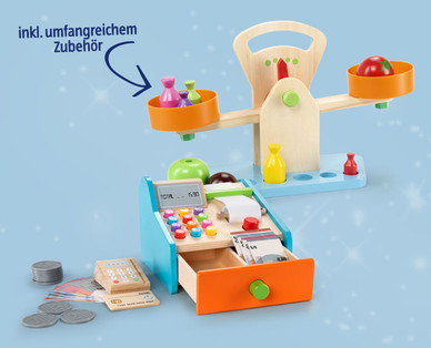 Kinder-Kassa/Balkenwaage aus Holz