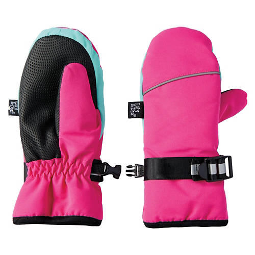Children's Waterproof Winter Mittens - Pink, S