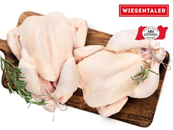 Frisches Hendl im Doppelpack