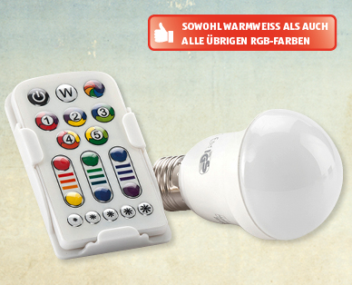 MÜLLER LICHT LED-RGB-Plus-Lampe mit Fernbedienung