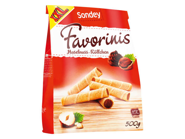 SONDEY Haselnuss-Röllchen 400 g + 100 g GRATIS