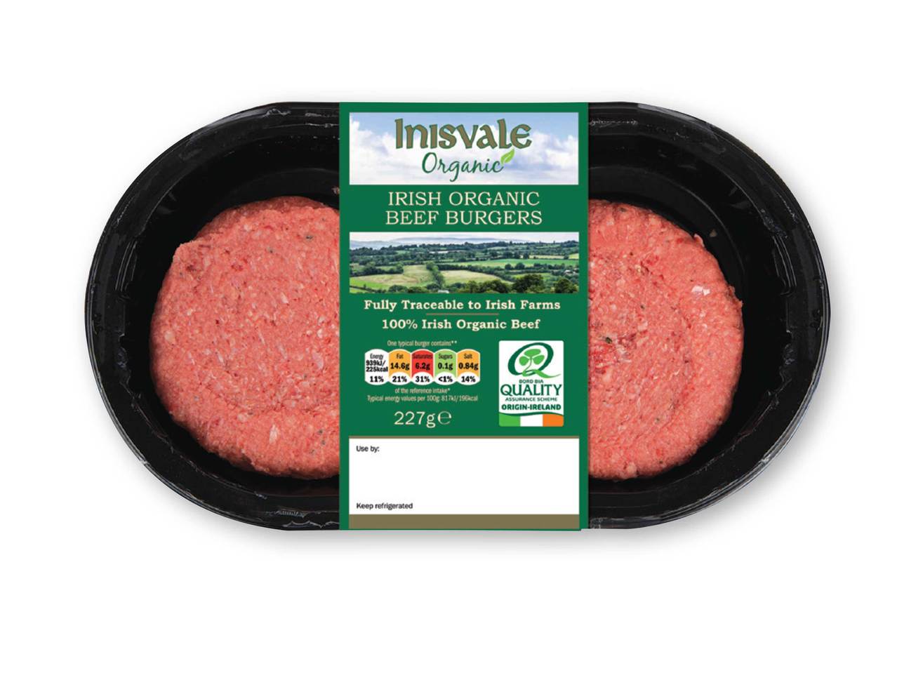 INISVALE ORGANIC Organic Beef Burgers