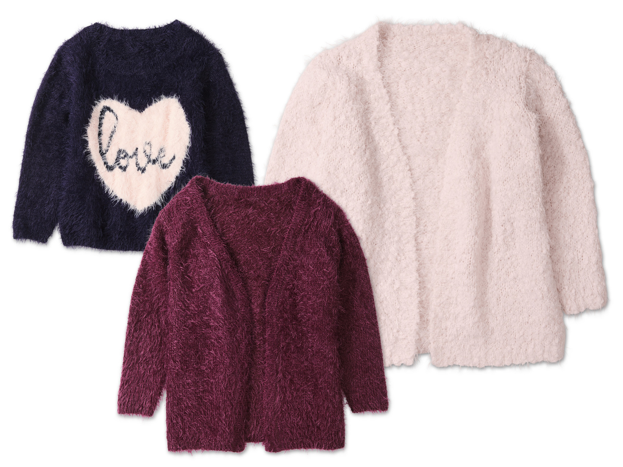 LUPILU(R) Mädchen Kuschelpullover oder -Cardigan1