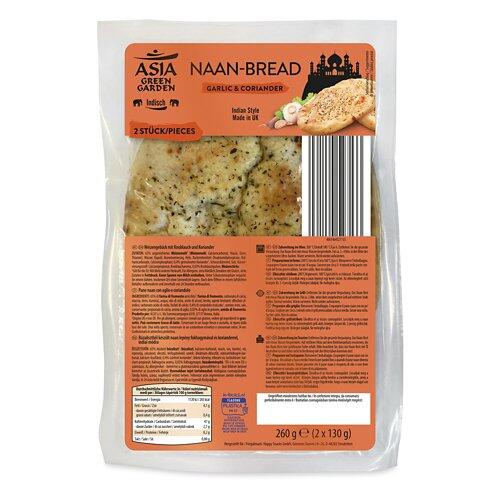 ASIA GREEN GARDEN Naan Brot, Knoblauch/Koriander