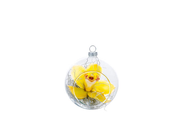 Boule de Noël avec orchidée