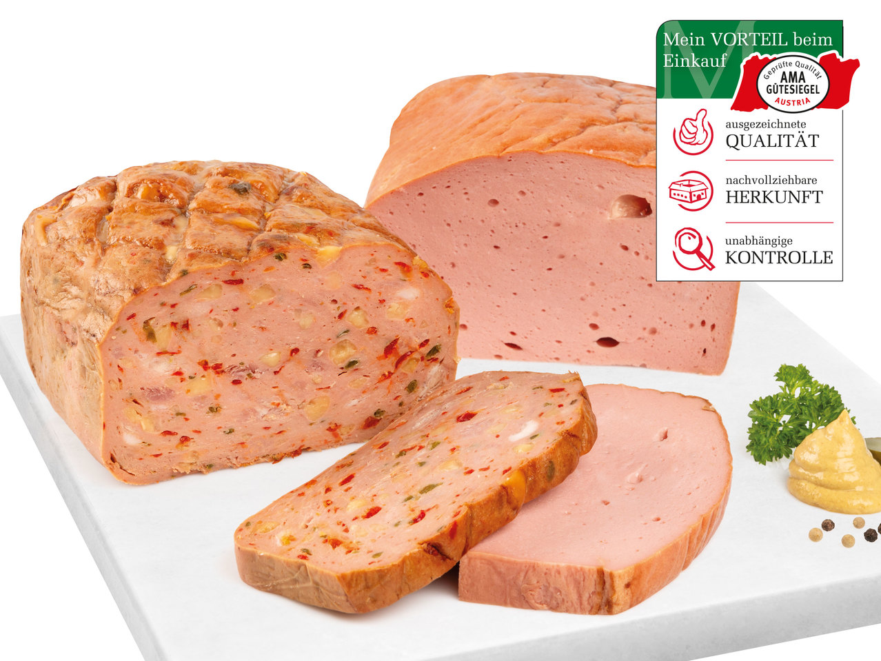 ECHT HERZHAFT Leberkäse mit Backkruste oder Pizza-Leberkäse