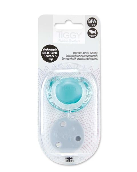 6-18 Months Teal Soother & Clip