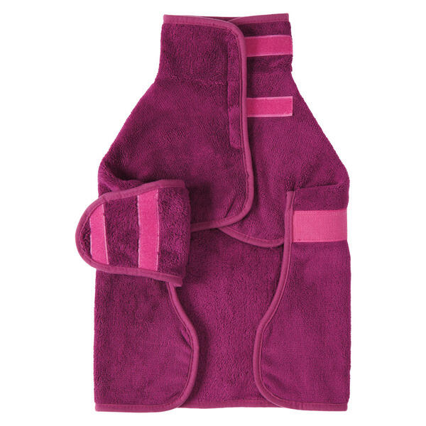 Heart to Tail Raspberry Solid Wearable Pet Towel - L