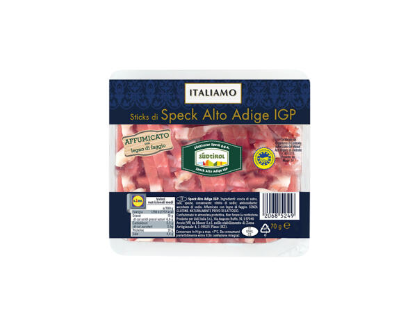 Speck from Alto Adige PGI in Sticks