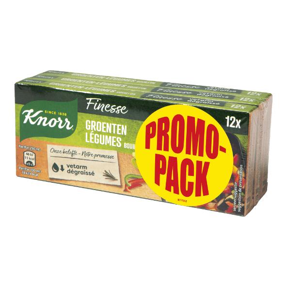 KNORR FINESSE(R) 				Cubes de bouillon de légumes, pack de 3