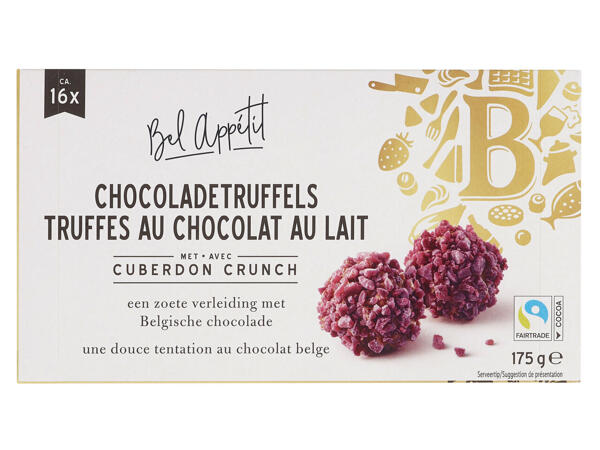 Truffes au chocolat enrobées d'éclats de cuberdon