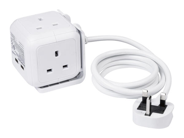 Silvercrest Socket Cube with USB Ports