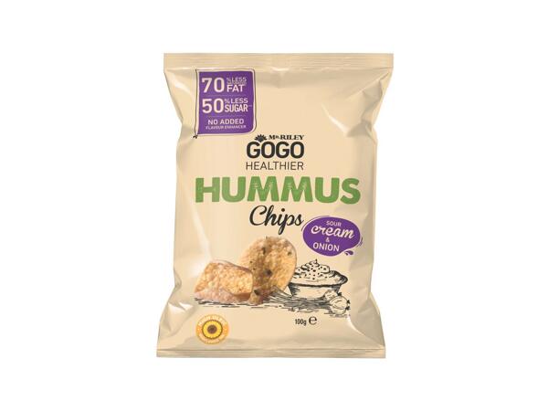 GoGo Healthier Hummus Sour Cream & Onion Chips