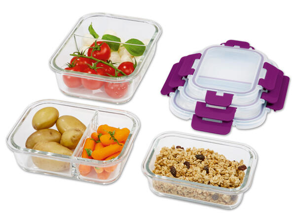 Glas-Lunchboxen-Set, 3-teilig