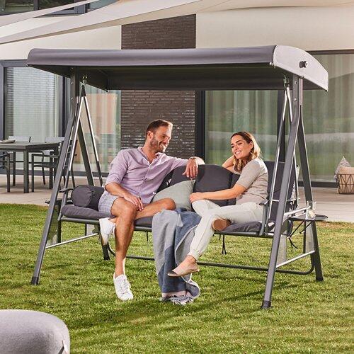 HOME DELUXE Hollywoodschaukel DESCANSO inkl. Abdeckung